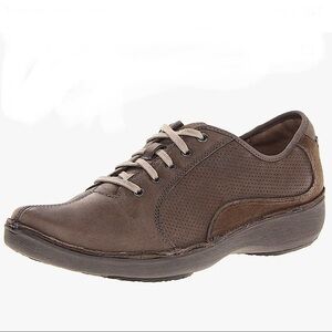 𝅺clarks Women's Brown Wave Drift Fashion Sneakers Size 9 Narrow